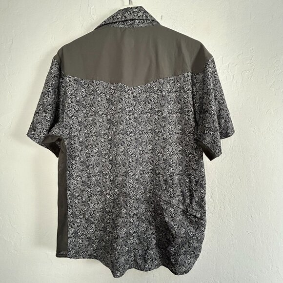 Club Ride Mens Short Sleeve Performance Cycling Shirt Small Black Gray Paisley - Picture 2 of 8